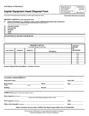 Asset Disposal Request Form Deped