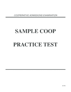 Coop Practice Test PDF  Form