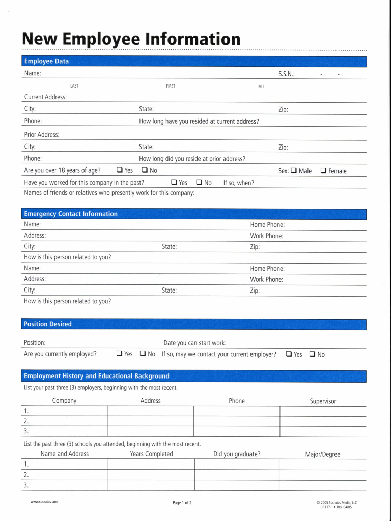 Get and Sign Hr117 1 2005-2022 Form