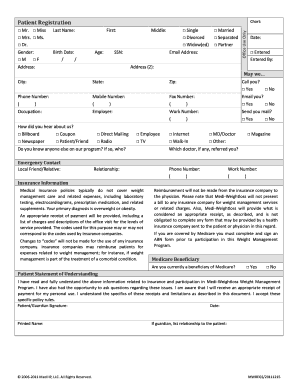 Medi Weightloss Clinics Patient Registration Form