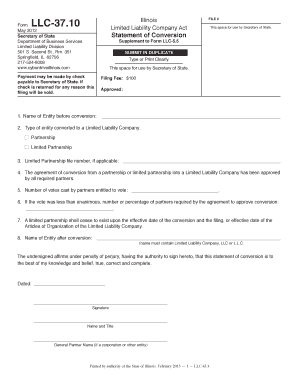 Illinois Statement Coversion  Form