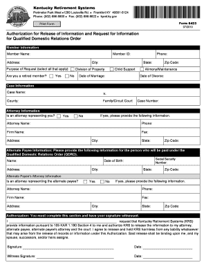 Ky Rtirement Systems Form 6433