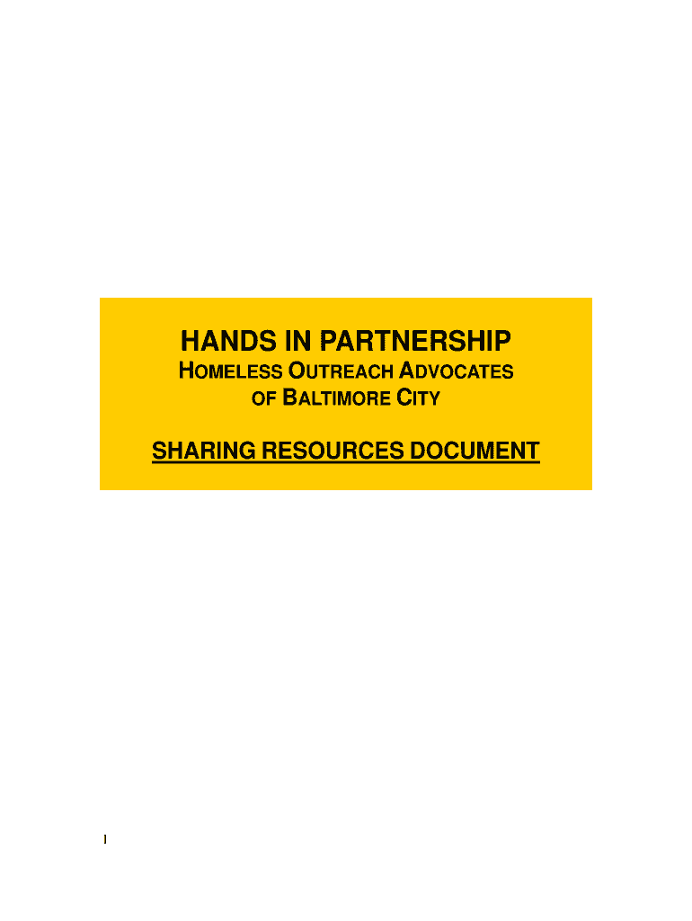 HANDS in PARTNERSHIP HealthCare Access Maryland Healthcareaccessmaryland  Form