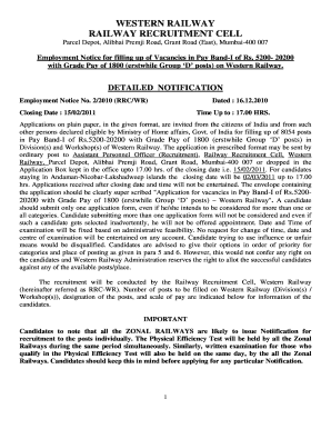 WESTERN RAILWAY  Form