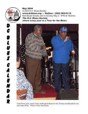 May DC Blues Calendar** DC Blues Society Dcblues  Form