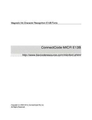 E13b Font Generator  Form