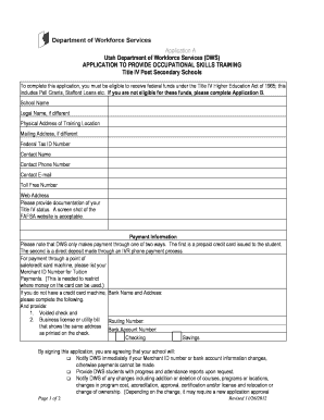 Application a Utah Department of Workforce Services Utah Gov Jobs Utah  Form