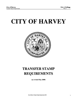 CITY of HARVEY TRANSFER STAMP REQUIREMENTS Cityofharvey  Form