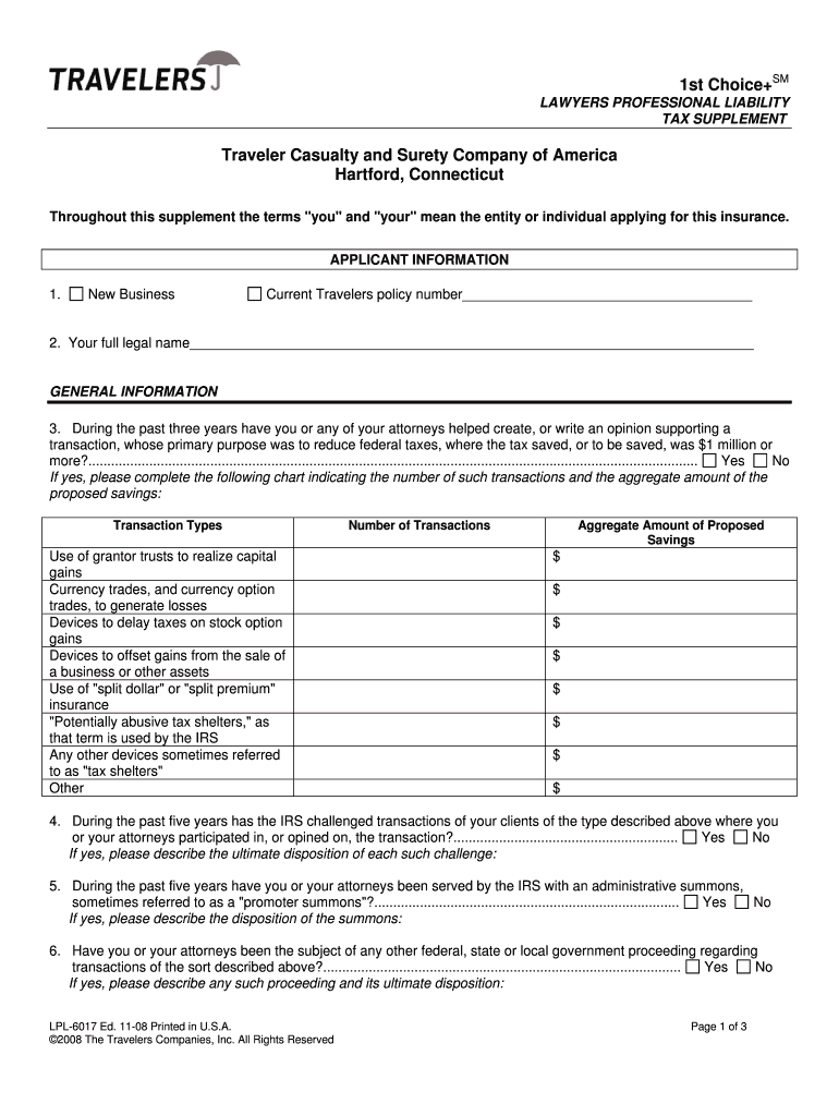 Tax Supplement M BURR KEIM AGENCY  Form