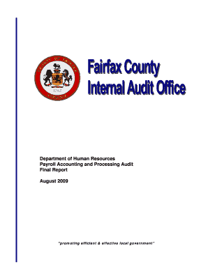 Payroll Accounting and Processing Audit  Form