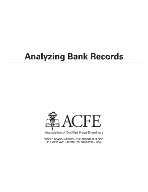 Analyzing Bank Records  Form