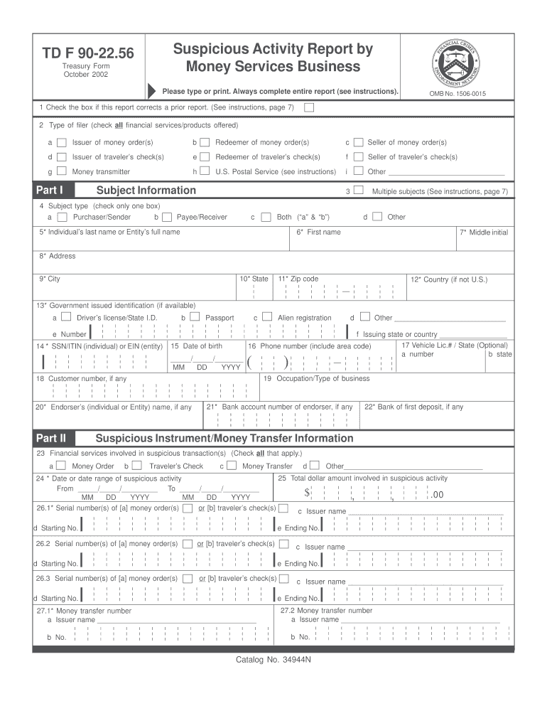 Form TD F 90 22 55 Rev October Fill in Version