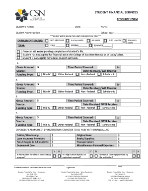 Year Three Self Evaluation Report CSN College of Southern  Form