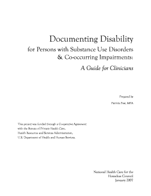 Documenting Disability  Form