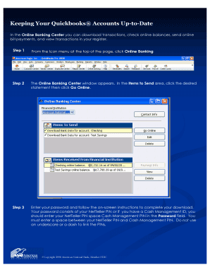 Keeping Your Quickbooks Accounts Up to Date  Form