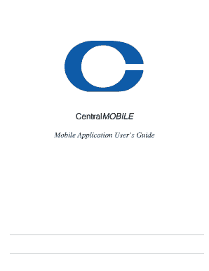CentralMOBILE Application User&#039;s Guide Central Bank  Form
