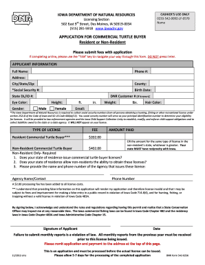 Form #542 0256 Iowa Department of Natural Resources Iowadnr