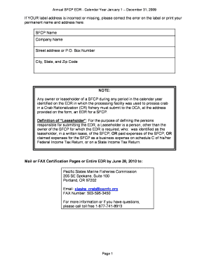 SFCP Pacific States Marine Fisheries Commission Psmfc  Form