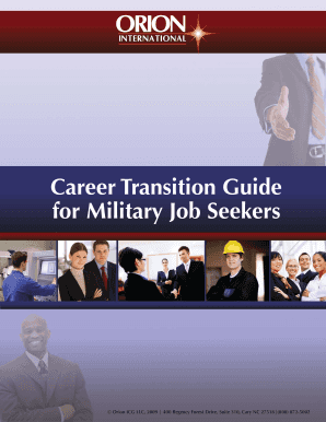 Career Transition Guide for Military Job Seekers Orion International  Form