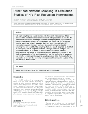 Street and Network Sampling in Evaluation Studies of HIV Risk  Form