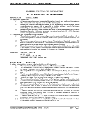 CHAPTER 34 ? STRUCTURAL PEST CONTROL DIVISION Ncagr  Form