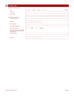 PP No1 Transfer Application Form W8250 Legal &amp; General