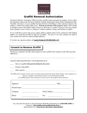 Graffiti Removal Consent Form DOC