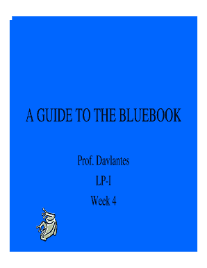 A GUIDE to the BLUEBOOK  Form