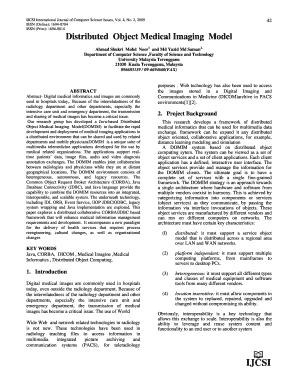 Distributed Object Medical Imaging Model IJCSI Ijcsi  Form