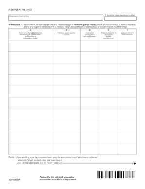 Form it 203 GR ATT B Schedule B Nonresident Partners