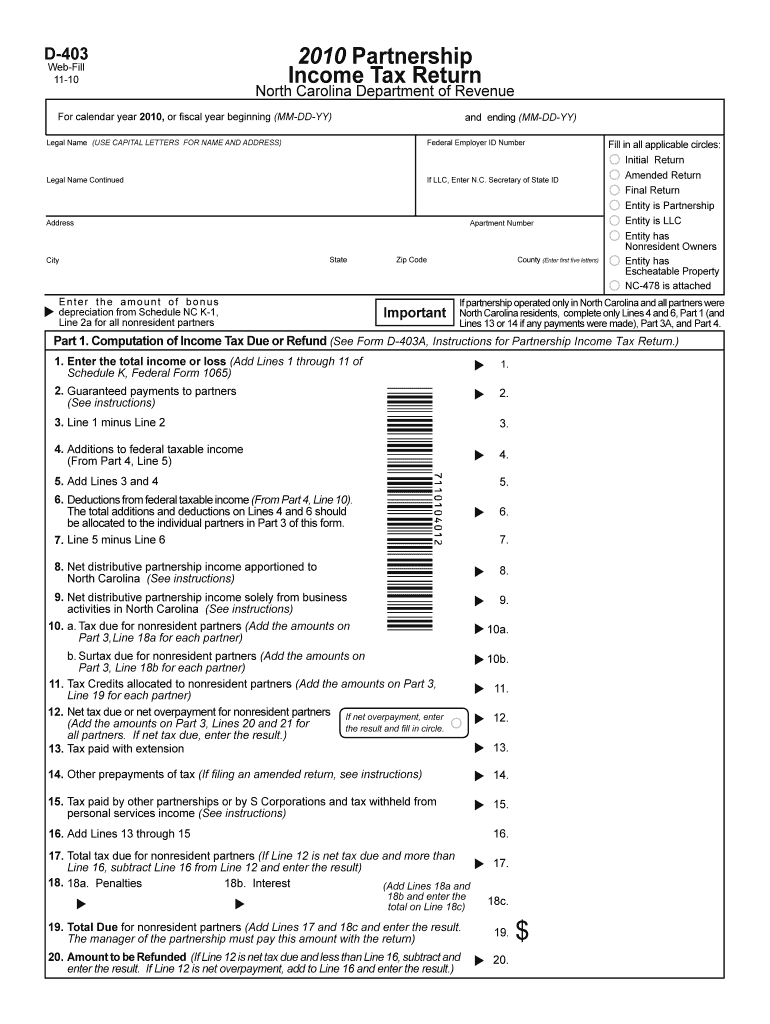 Computation of Income Tax Due or Refund See Form D 403A, Instructions for