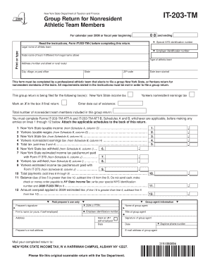 This Form Must Be Completed by a Professional Athletic Team that Elects to File a Group New Tax Ny
