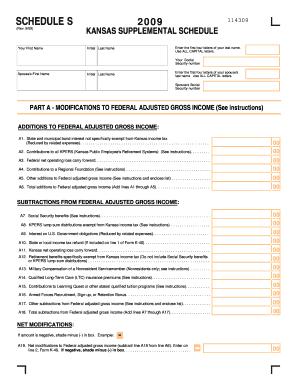 Supplemental ScheduleSch SFillableRev 9 09 Income Tax  Form