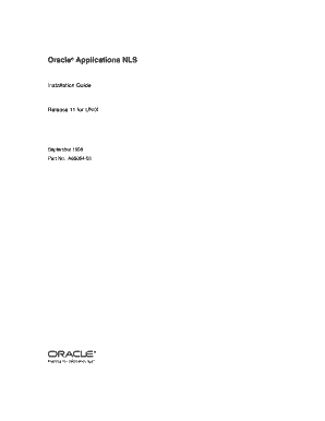 Oracle Applications NLS Oracle Documentation  Form
