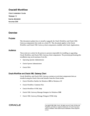 Oracle Workflow Oracle Documentation  Form