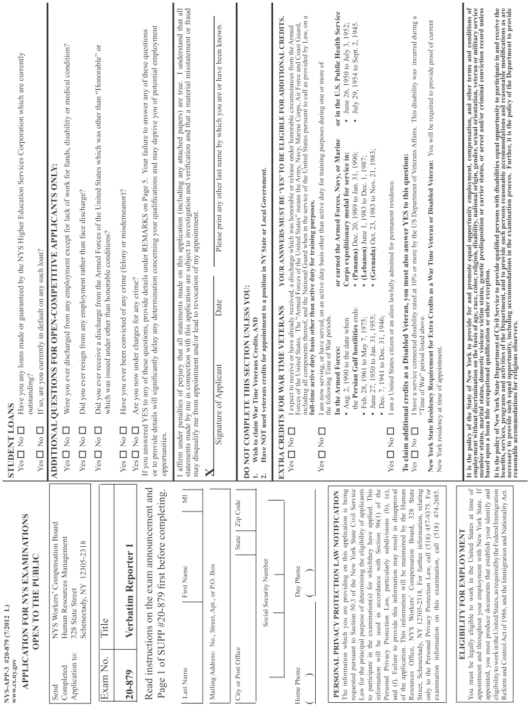  Fillable Nys App 3 20 127 2012-2024