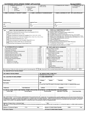 WATERSHED DEVELOPMENT PERMIT APPLICATION Revised 02  Form