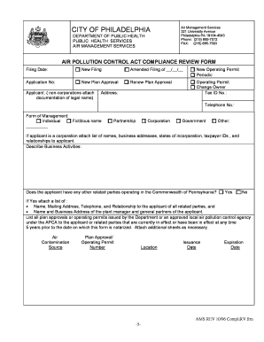 Compliance Review Form