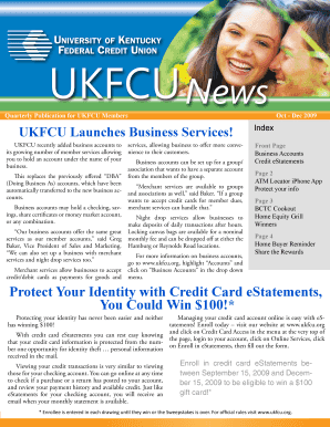 Protect Your Identity with Credit Card EStatements, You Could Win Uky  Form