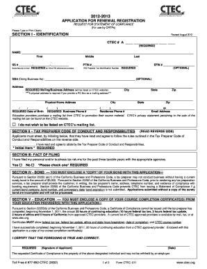 Ctec Renewal Fillable Form