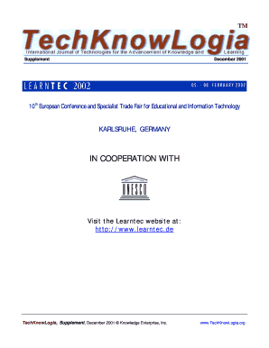 Application for the LEARNTEC Conference TechKnowLogia  Form