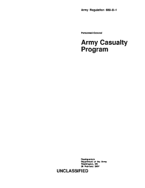 Army Casualty Program Army OneSource  Form