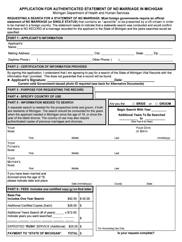 NO MX 7 Auth Pub State of Michigan Michigan  Form