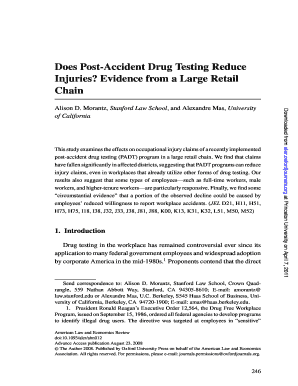 Does Post Accident Drug Testing Reduce  Form