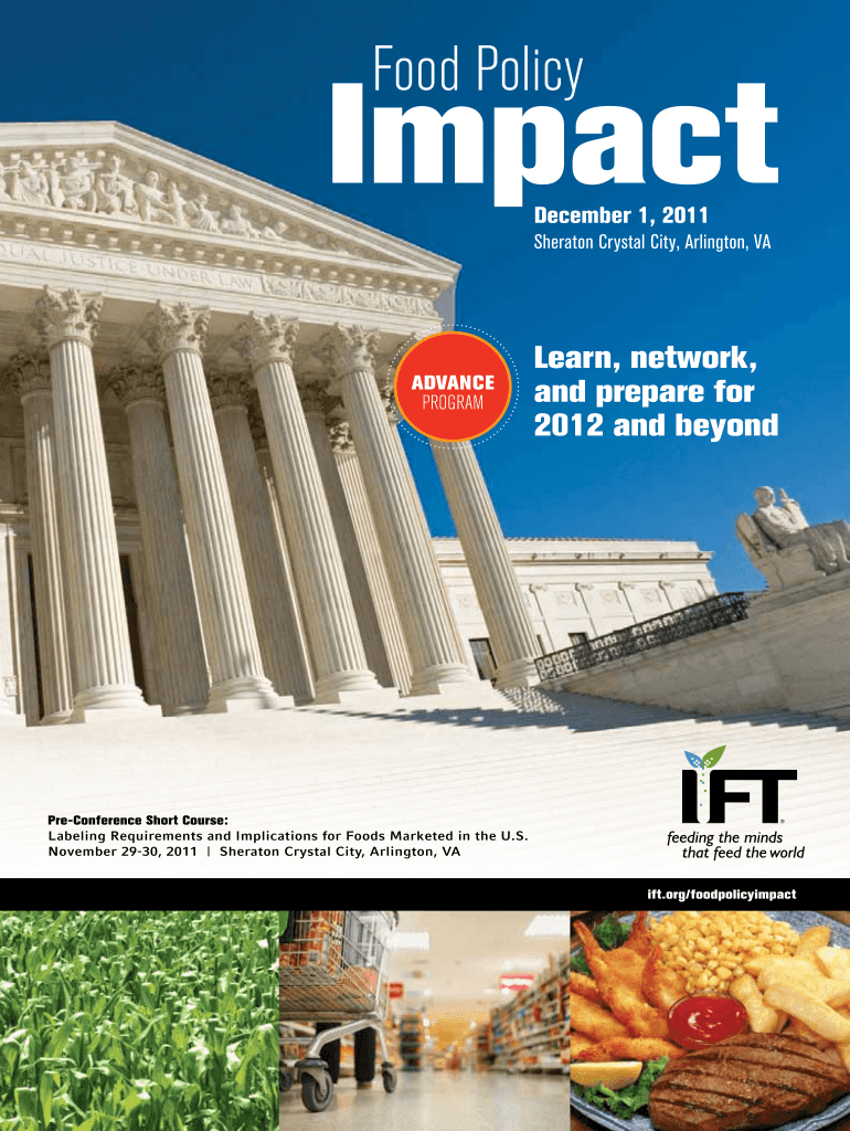 Food Policy Impact Institute of Food Technologists Ift  Form