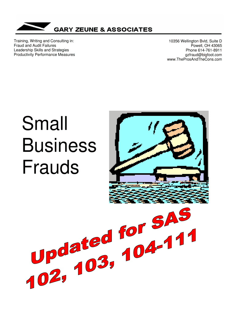 Small Business Frauds the Pros and the Cons!  Form