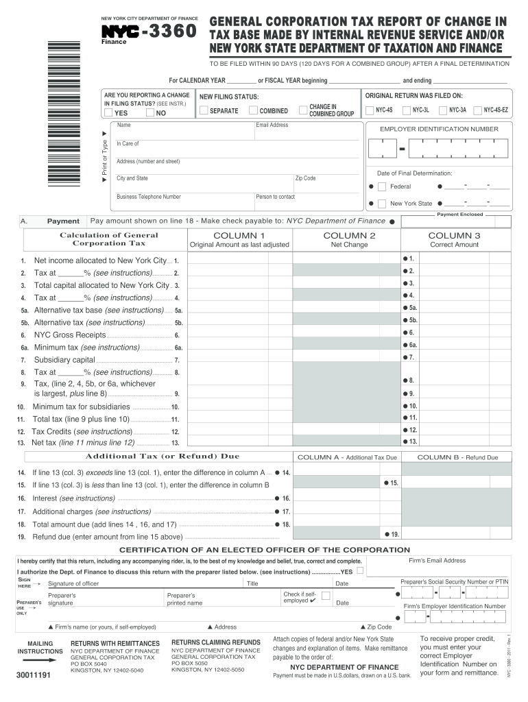  Nyc 3360 Form 2015