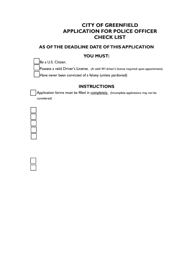 PDF Form Greenfield Police Department