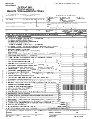Signature of Paid Preparer Revenue Delaware  Form
