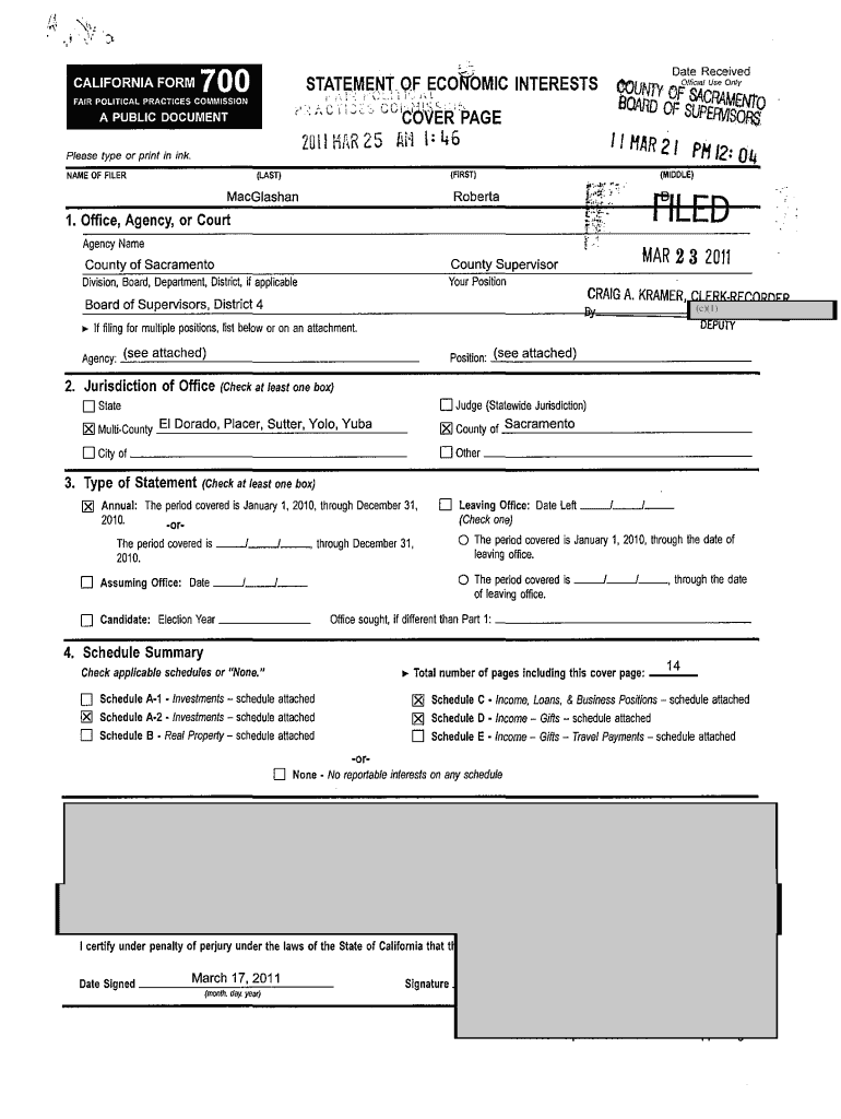 MacGlashan, Roberta Fair Political Practices Commission State of  Form